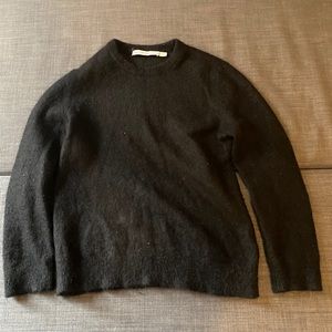 & other stories black crewneck mohair sweater sz 6